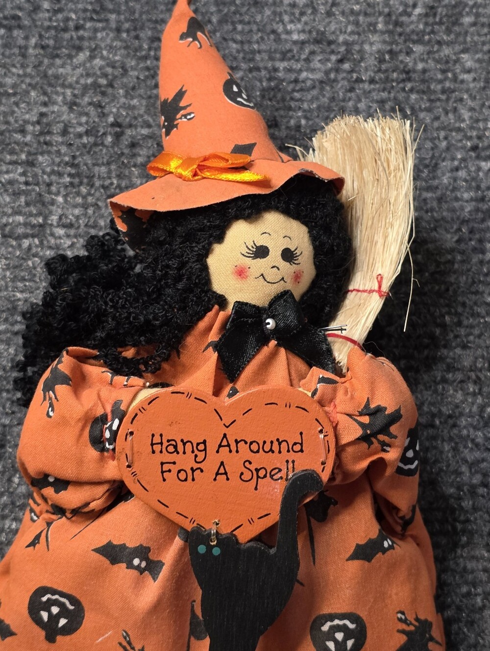 Halloween Witch Shelf Sitter “Hang Around For A Spell”